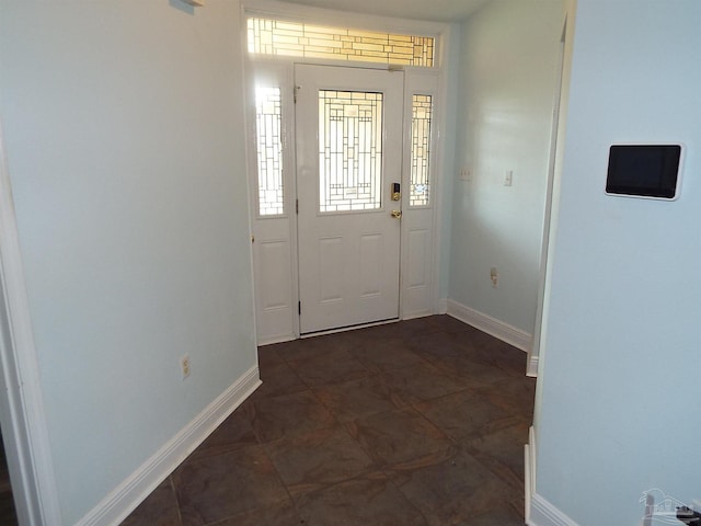 entrance foyer with baseboards