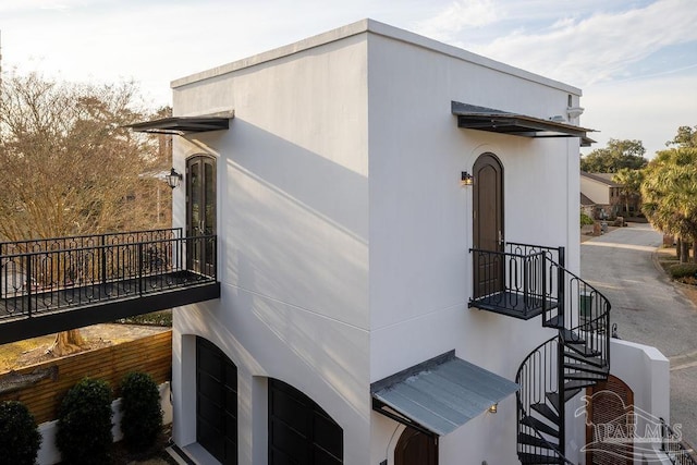 view of home's exterior featuring a garage