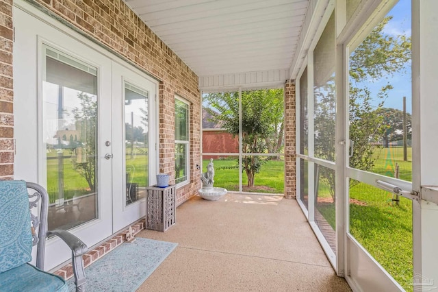 5757 Cobble Creek Dr, Pace, FL 32571 - unfurnished sunroom with french doors