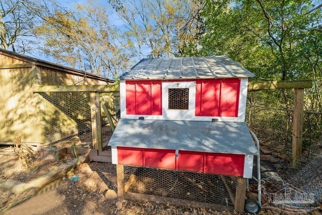 view of poultry coop