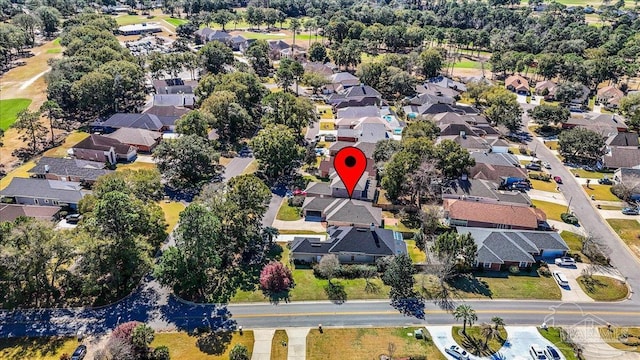 drone / aerial view with a residential view