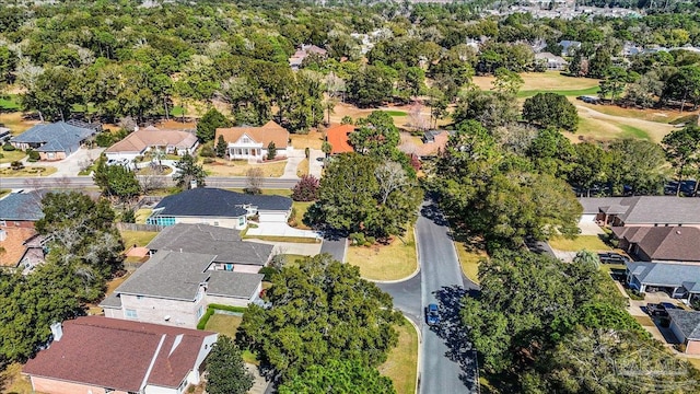 birds eye view of property with a residential view