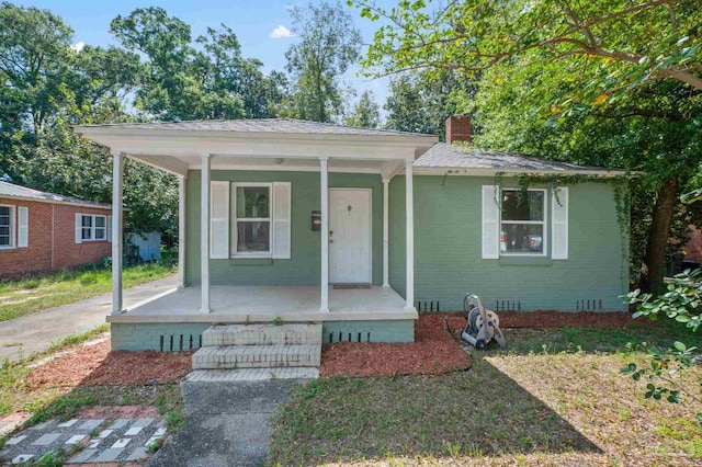 bungalow with a porch