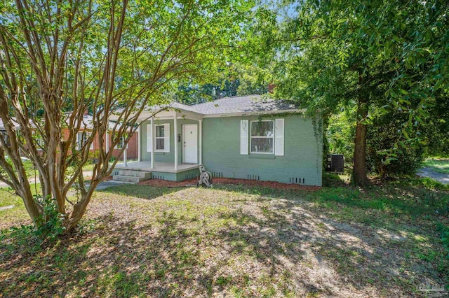 view of front of property with cooling unit