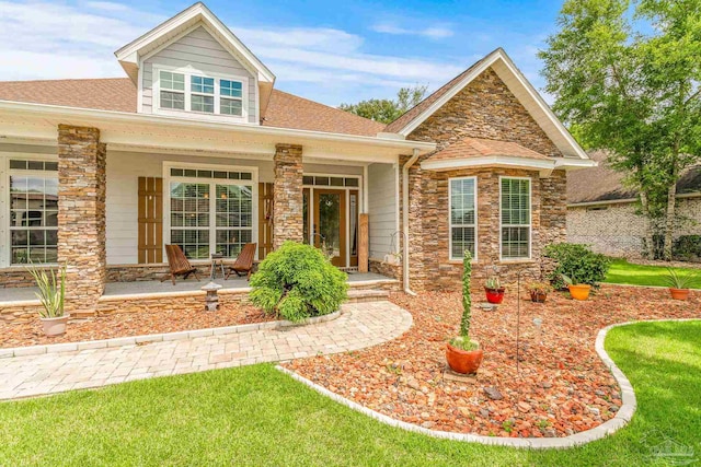 view of front of house featuring covered porch