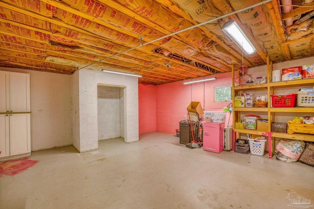 view of basement