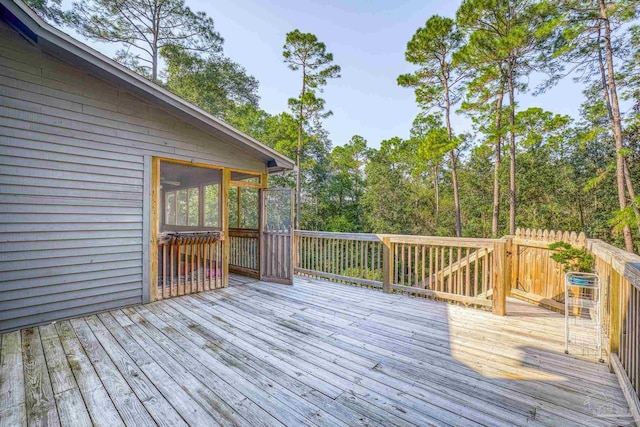 view of wooden deck