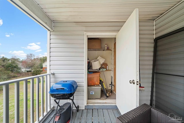 balcony with area for grilling