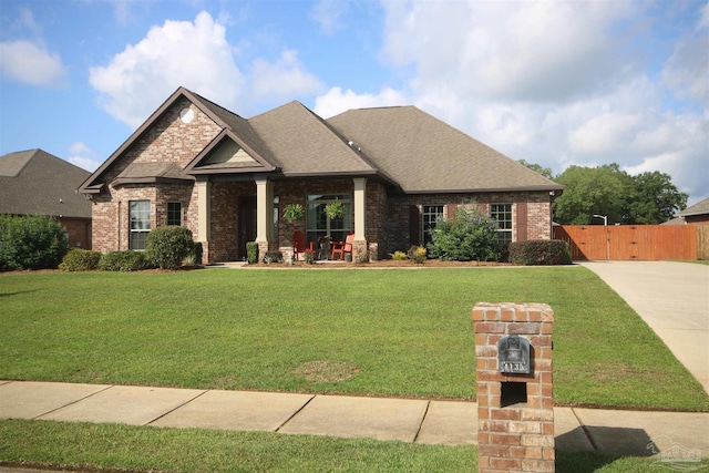 4135 Dundee Crossing Dr, Pace, FL 32571 - craftsman house featuring brick siding, a gate, driveway, and a shingled roof
