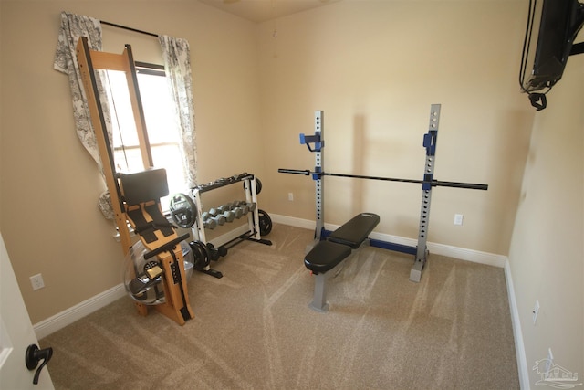 4135 Dundee Crossing Dr, Pace, FL 32571 - workout room with carpet floors and baseboards