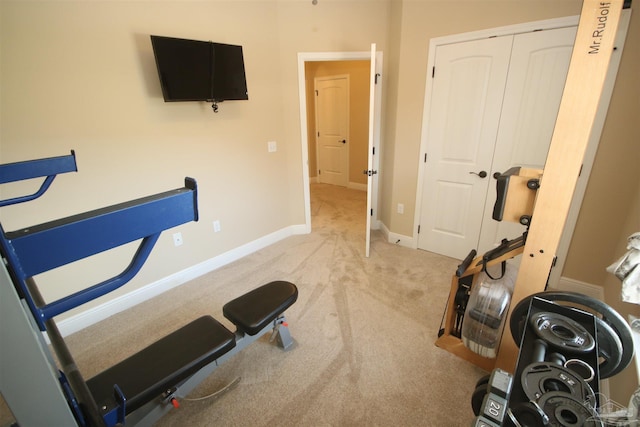 4135 Dundee Crossing Dr, Pace, FL 32571 - exercise room with carpet floors and baseboards
