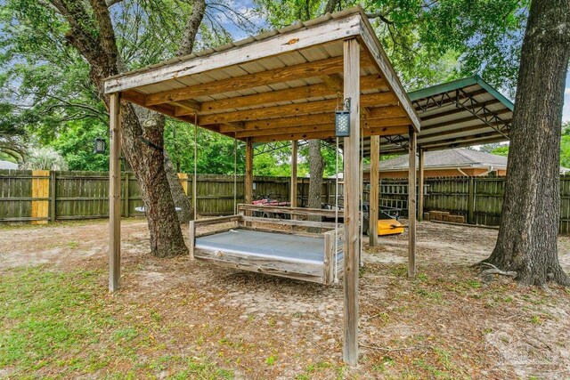 view of fenced backyard