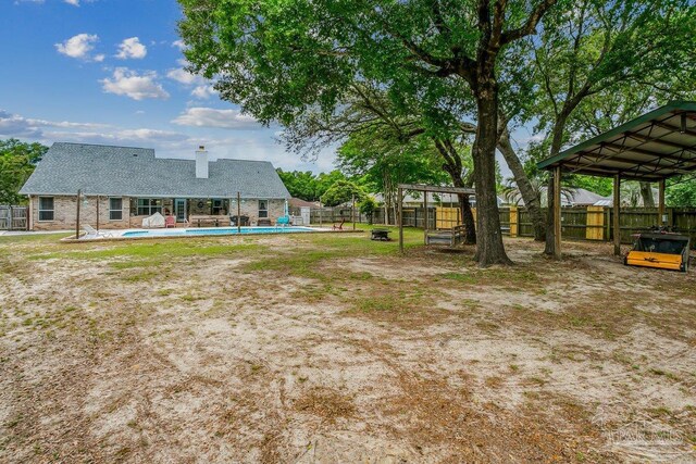 view of fenced backyard