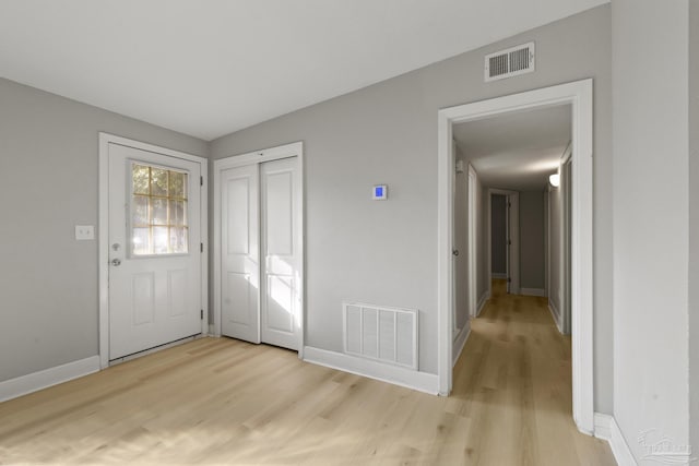 entryway featuring light wood-type flooring