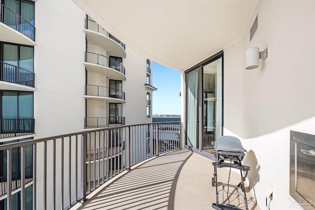 balcony with visible vents