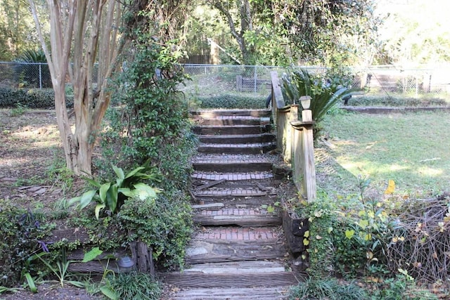 view of stairway