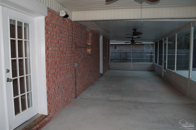 view of patio / terrace with ceiling fan