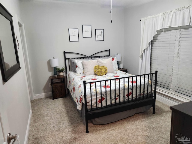 bedroom with carpet