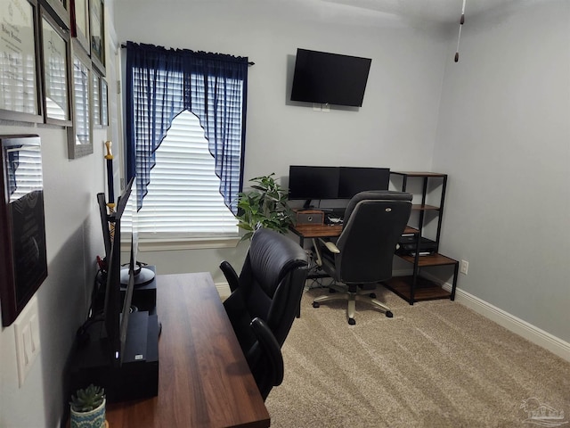 office area with carpet floors