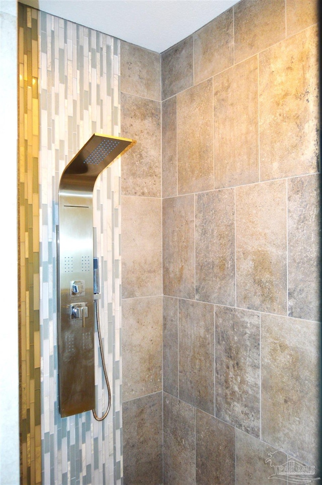 details with tiled shower