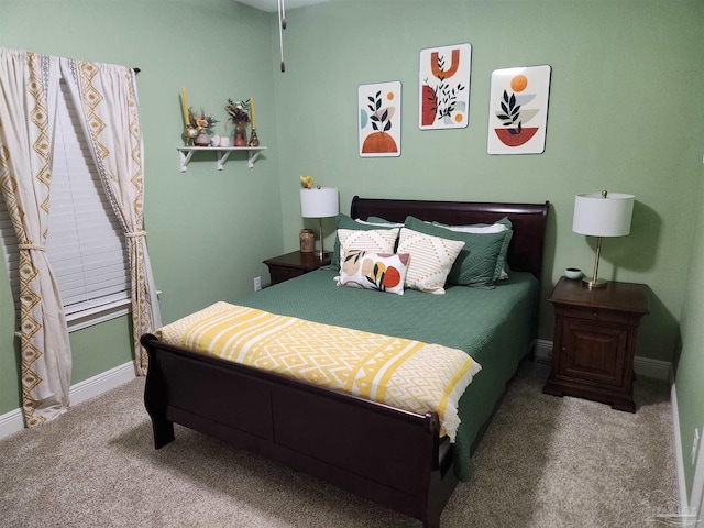 view of carpeted bedroom