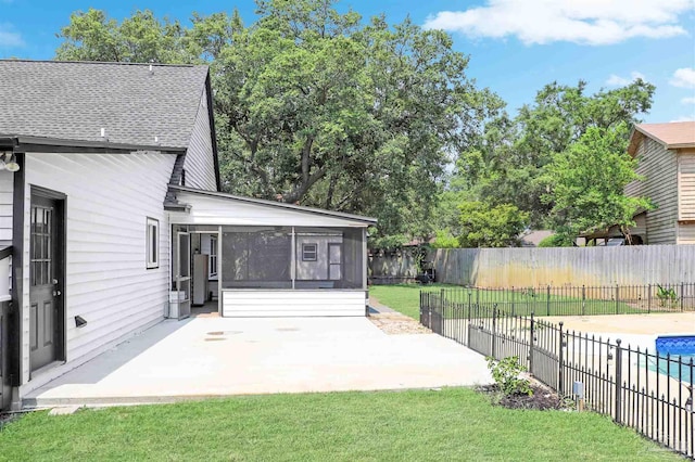 exterior space featuring a sunroom