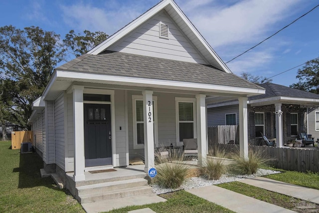 bungalow-style home featuring covered porch