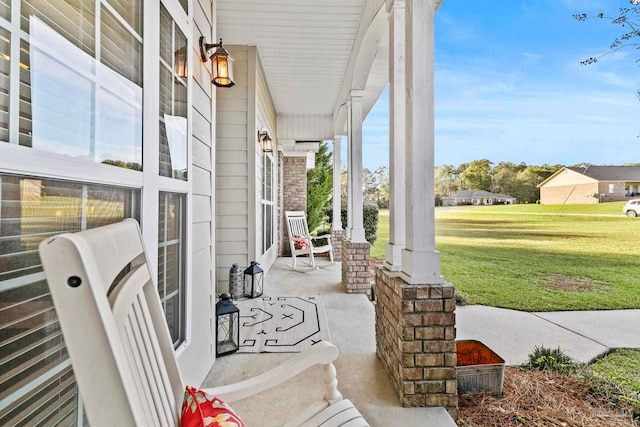 view of patio / terrace featuring covered porch