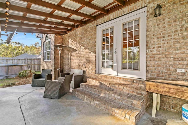 view of patio / terrace with french doors