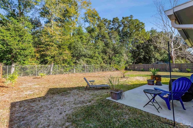 view of yard with a patio