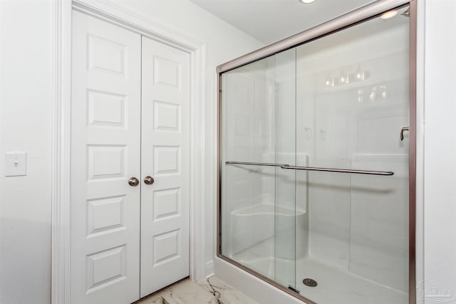 9319 Salter Rd, Pace, FL 32571 - full bath with a stall shower and marble finish floor