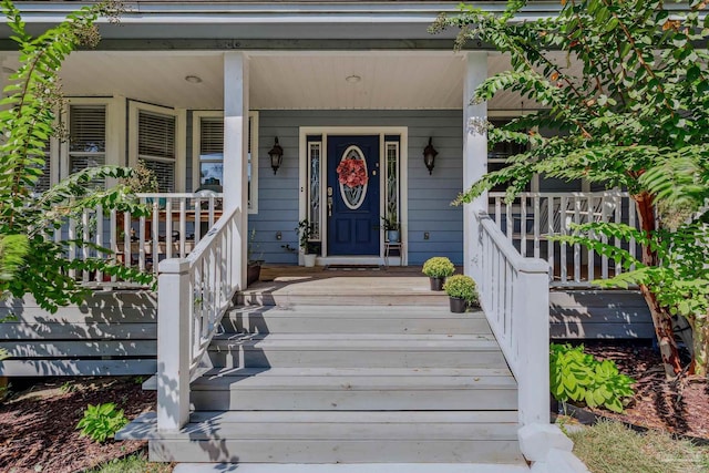 property entrance with a porch