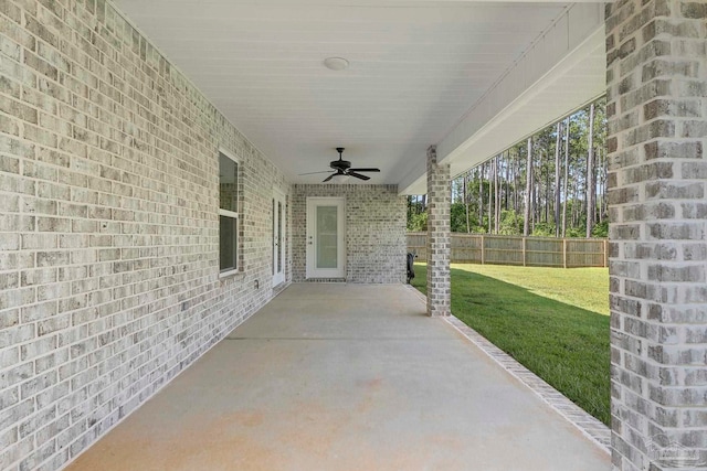 591 Nowak Rd, Cantonment, FL 32533 - view of patio featuring a ceiling fan
