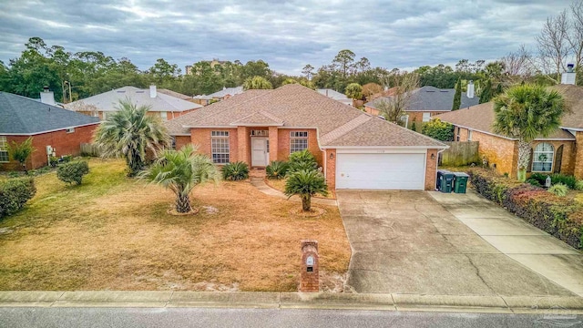 single story home featuring a garage