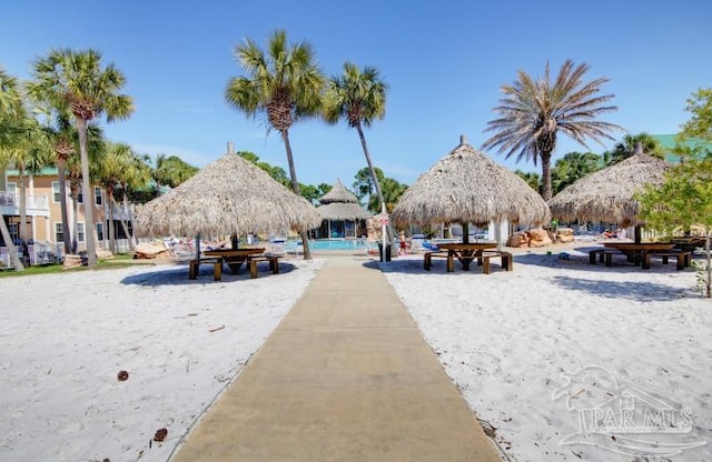 view of home's community with a gazebo