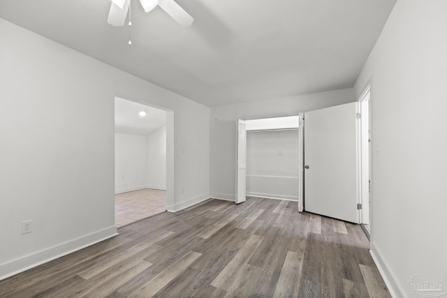 1221 Tecumseh Pl, Pensacola, FL 32514 - empty room featuring wood finished floors and ceiling fan