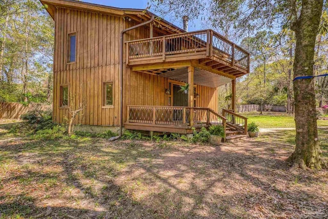 1221 Tecumseh Pl, Pensacola, FL 32514 - back of house featuring a wooden deck