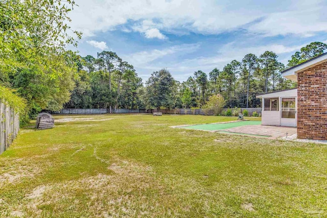 view of yard with a patio