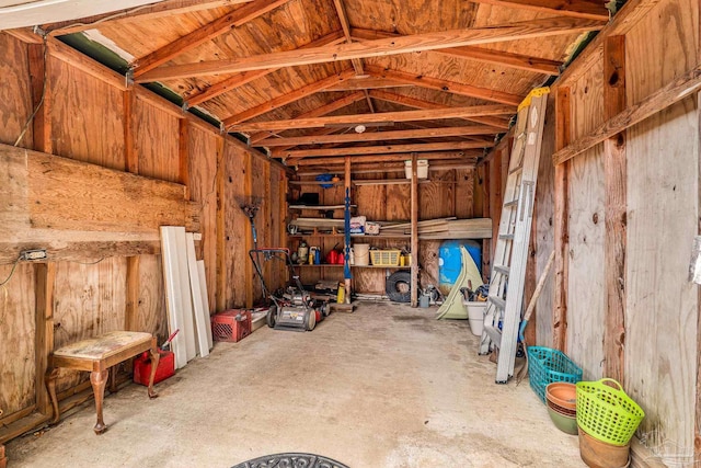 view of storage room