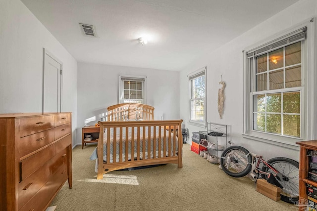 view of carpeted bedroom