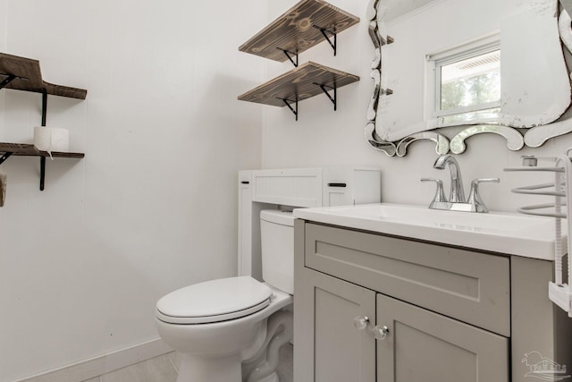 6845 Trail Ride S, Milton, FL 32570 - half bath with toilet, vanity, and baseboards