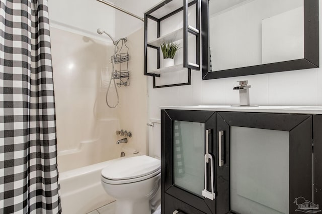 6845 Trail Ride S, Milton, FL 32570 - full bath with toilet, shower / bath combo, and vanity