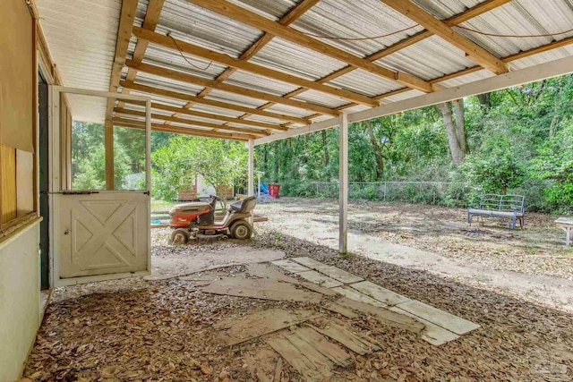6845 Trail Ride S, Milton, FL 32570 - view of patio / terrace featuring view of wooded area