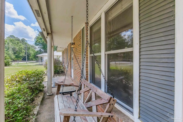 6845 Trail Ride S, Milton, FL 32570 - view of patio / terrace featuring covered porch