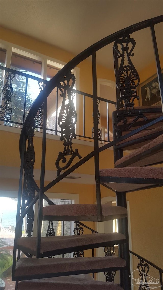 view of stairway