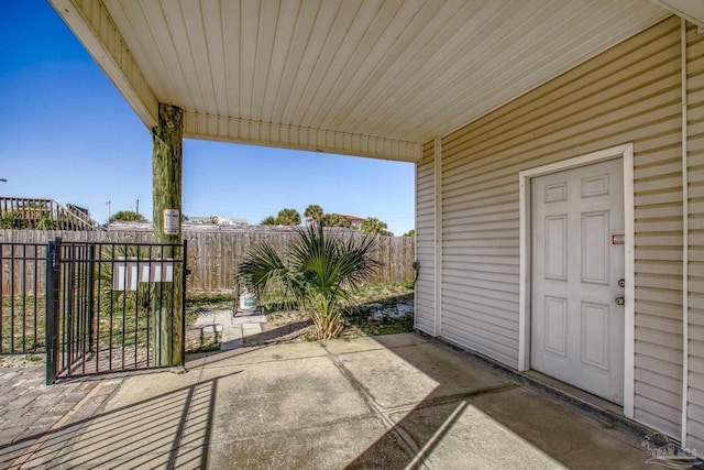 view of patio / terrace with fence