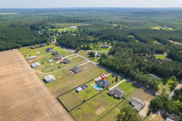 9074 Byrom Campbell Rd, Pace, FL 32571 - aerial view of property and surrounding area with a forest
