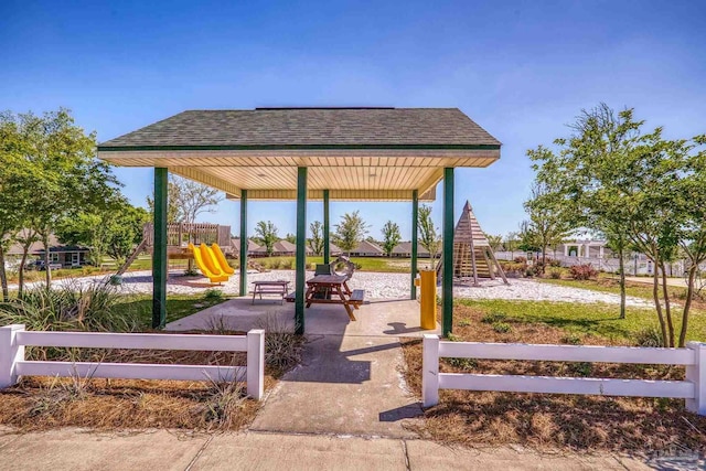 exterior space with fence and playground community