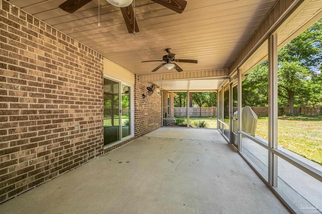 5649 Cane Syrup Cir, Pace, FL 32571 - view of patio with fence and ceiling fan