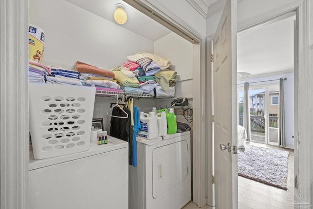 washroom with washer and clothes dryer